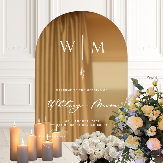 Mirror Arch Acrylic Wedding Sign - Event Welcome Sign