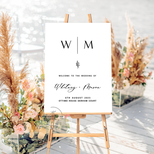 White Acrylic Welcome Sign - Wedding Welcome Sign - Event Welcome Sign