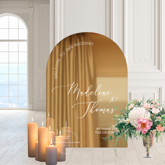 Mirror Arch Acrylic Wedding/ Event Welcome Sign