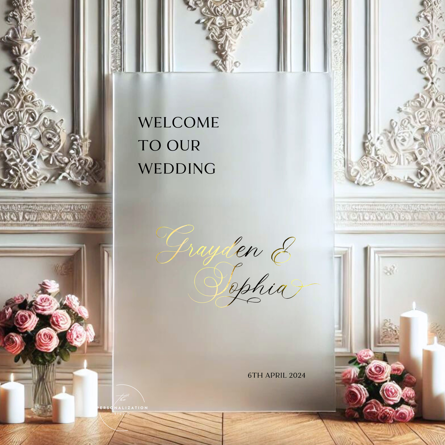 Frost Acrylic Welcome Sign - Wedding Welcome Sign - Event Welcome Sign